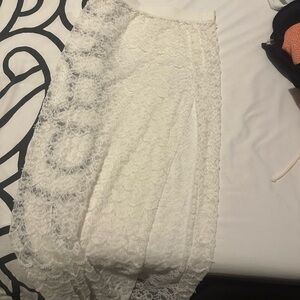 Elegant White Lace Skirt for the beach coverup